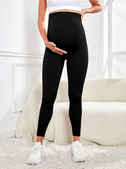High Waist Maternity Leggings with Belly Support