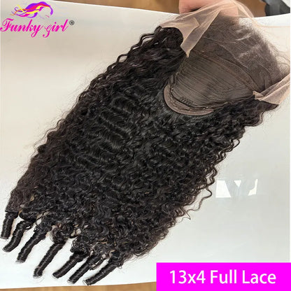 12A Burmese Curly Human Hair Wig Transparent Lace Frontal