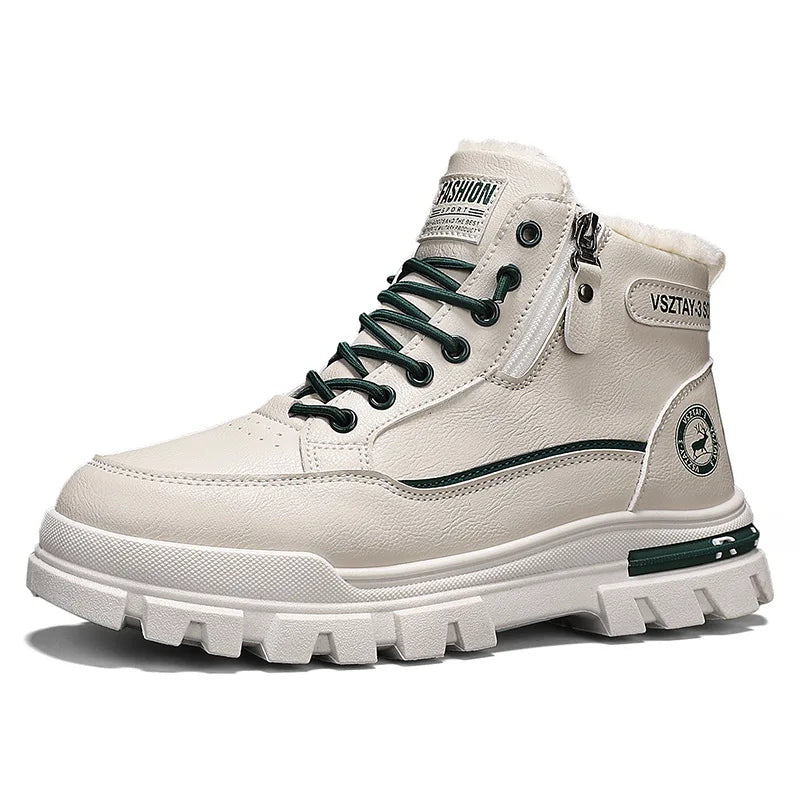 Men's High Top Snow Boots in Plush Cotton