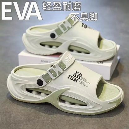 Men's Waterproof Slip On Sandals with Thick Sole