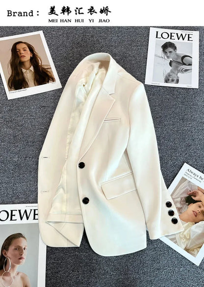 Elegant Long Sleeve Blazer Coat for Women
