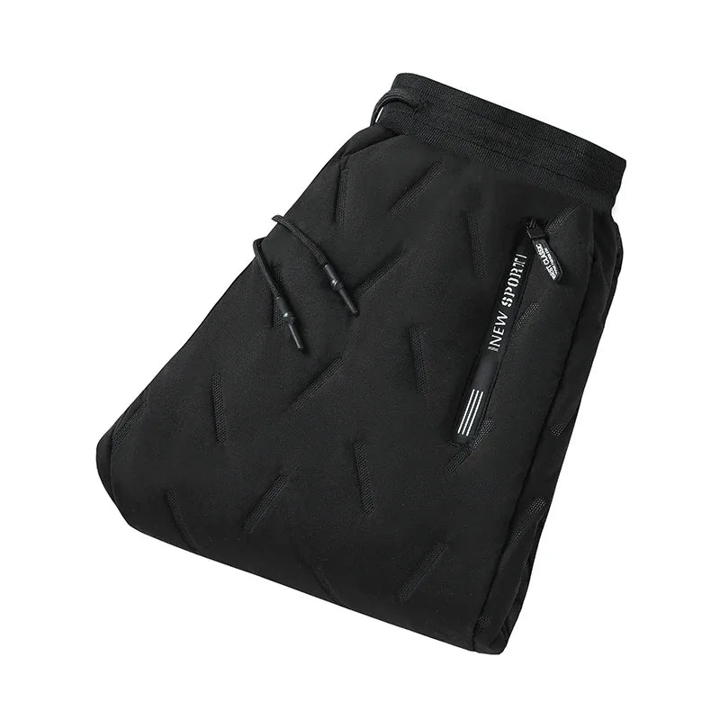 Warm Plush Sports Pants for Women with Drawstring