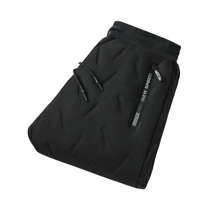 Warm Plush Sports Pants for Women with Drawstring