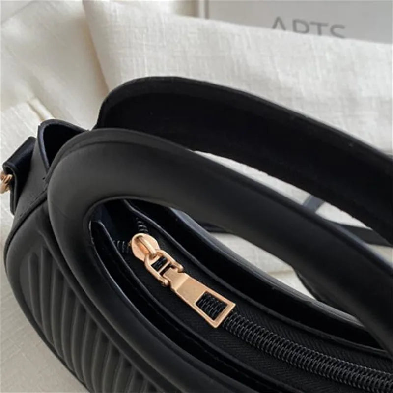 Chic Stripe Crossbody Bag for Women in Synthetic Leather