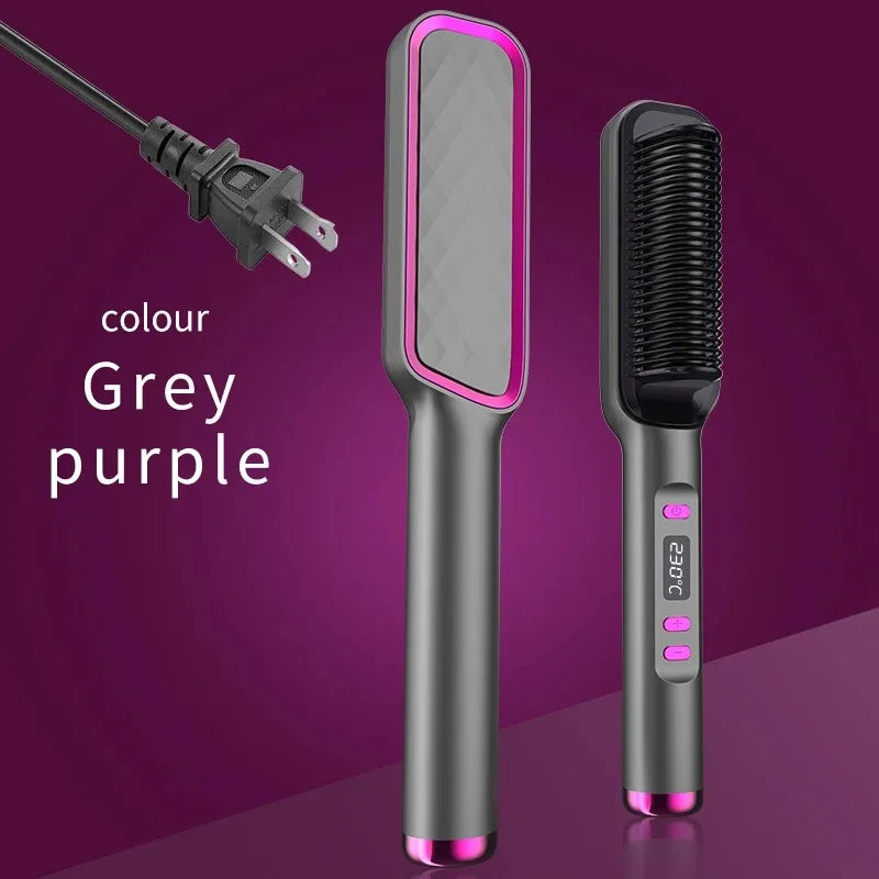 Electric Hot Comb Straight Hair Straightener Brush