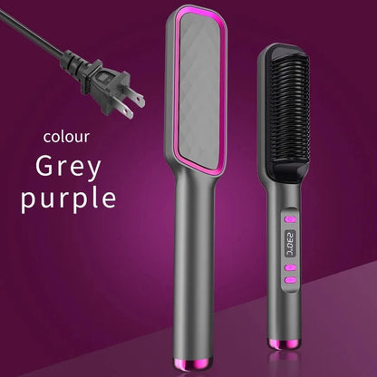 Electric Hot Comb Straight Hair Straightener Brush