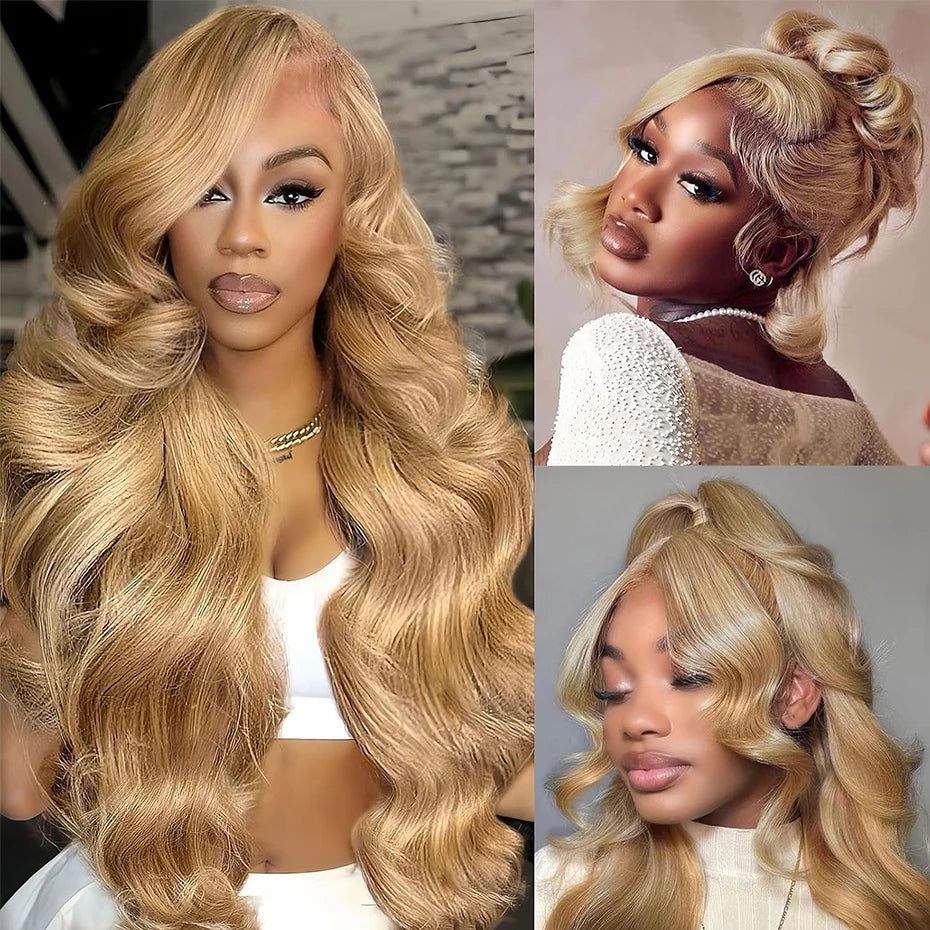 Ash Blonde Body Wave Lace Frontal Wig Human Hair
