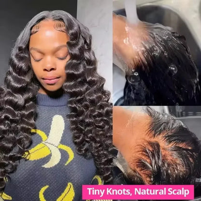 Loose Deep Lace Front Human Hair Wig 30 40 Inches