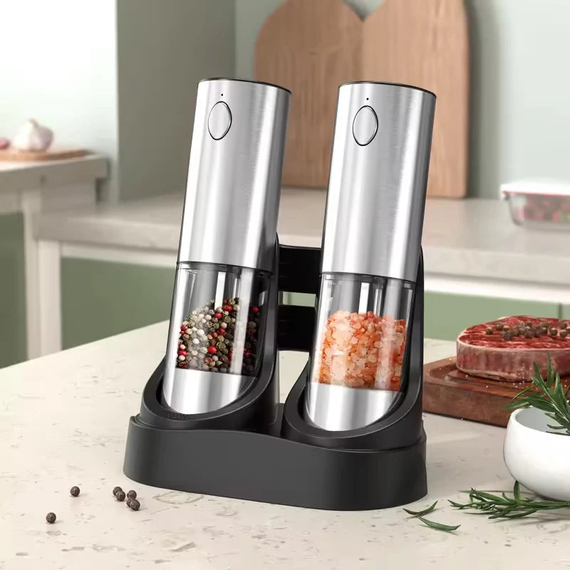 Electric Automatic Stainless Steel Salt and Pepper Grinder