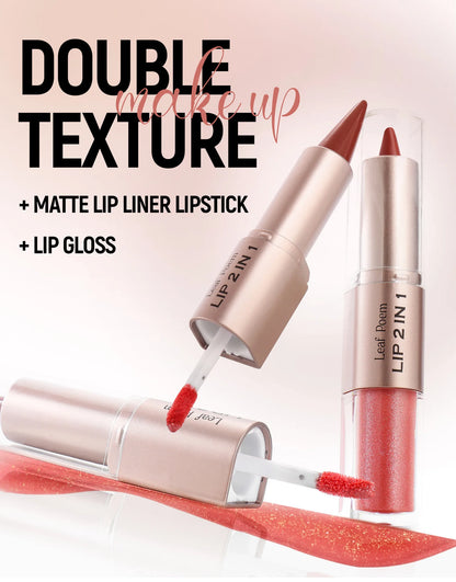 Black Brown Tapered Lip Liner and Lip Gloss Duo