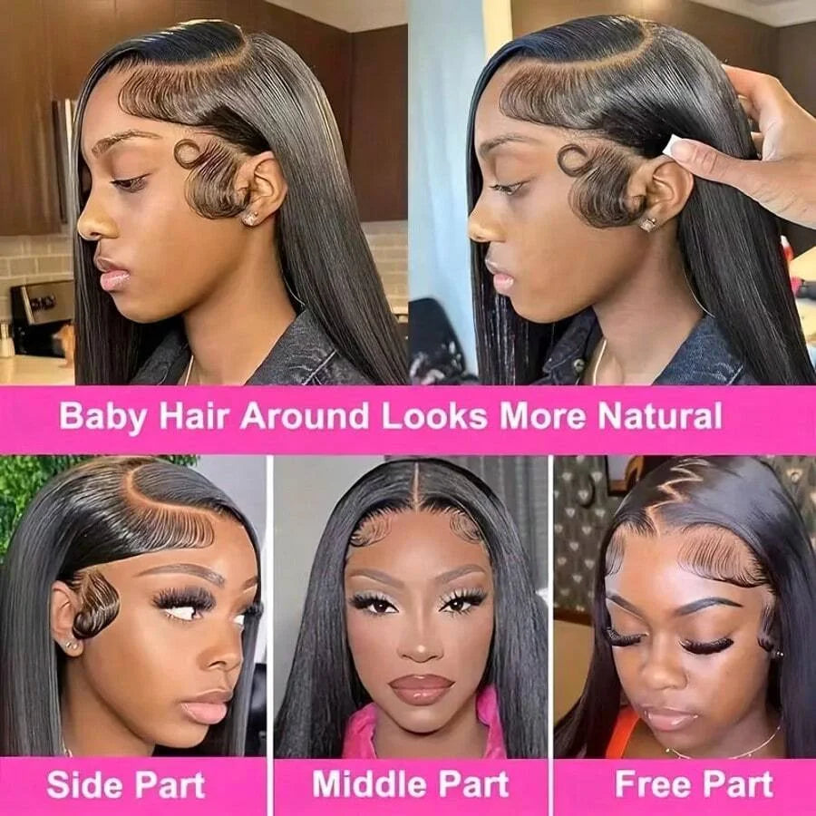Bone Straight HD Transparent Lace Frontal Wig 26 Inch