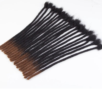 Kinky Straight Human Hair Dreadlocks Extensions 10 20 40 60 Strands