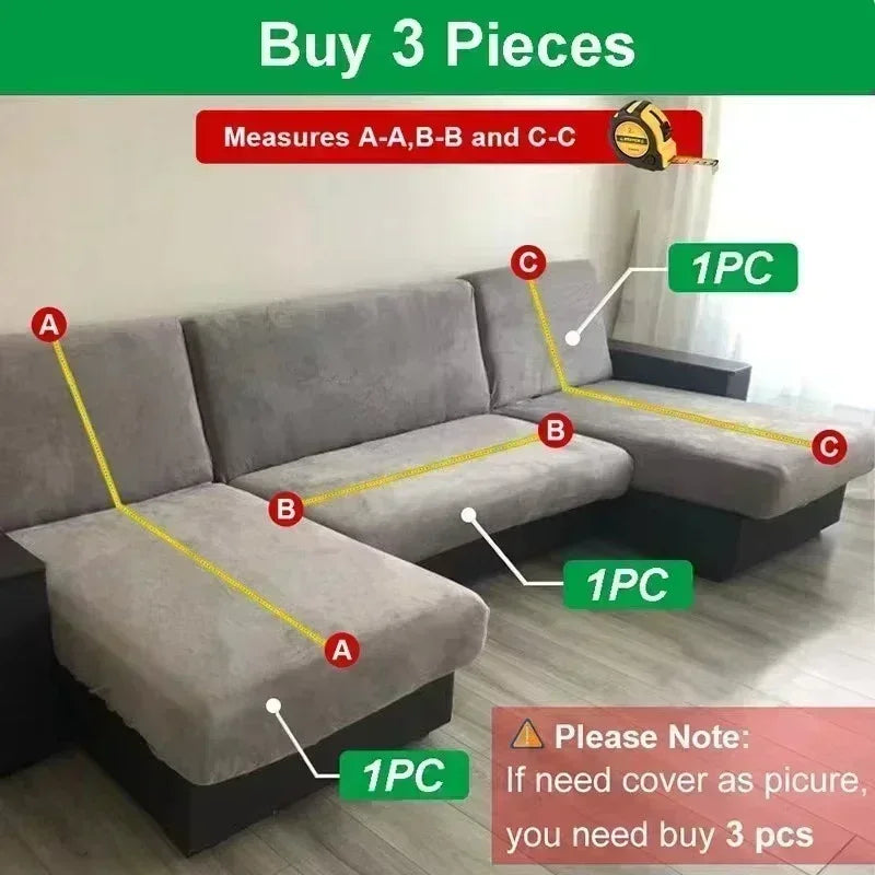 Thick Soft Corduroy Non-Slip Sofa Cover Universal Fit