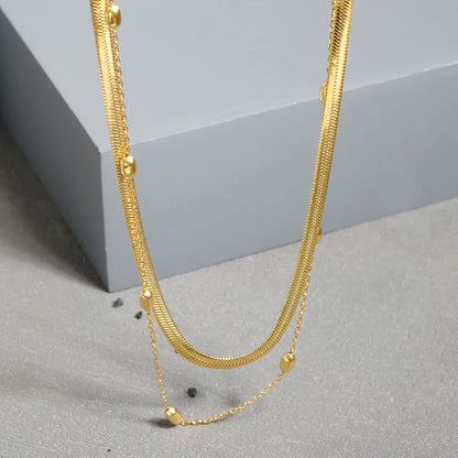 Vintage Textured Stainless Steel Necklace