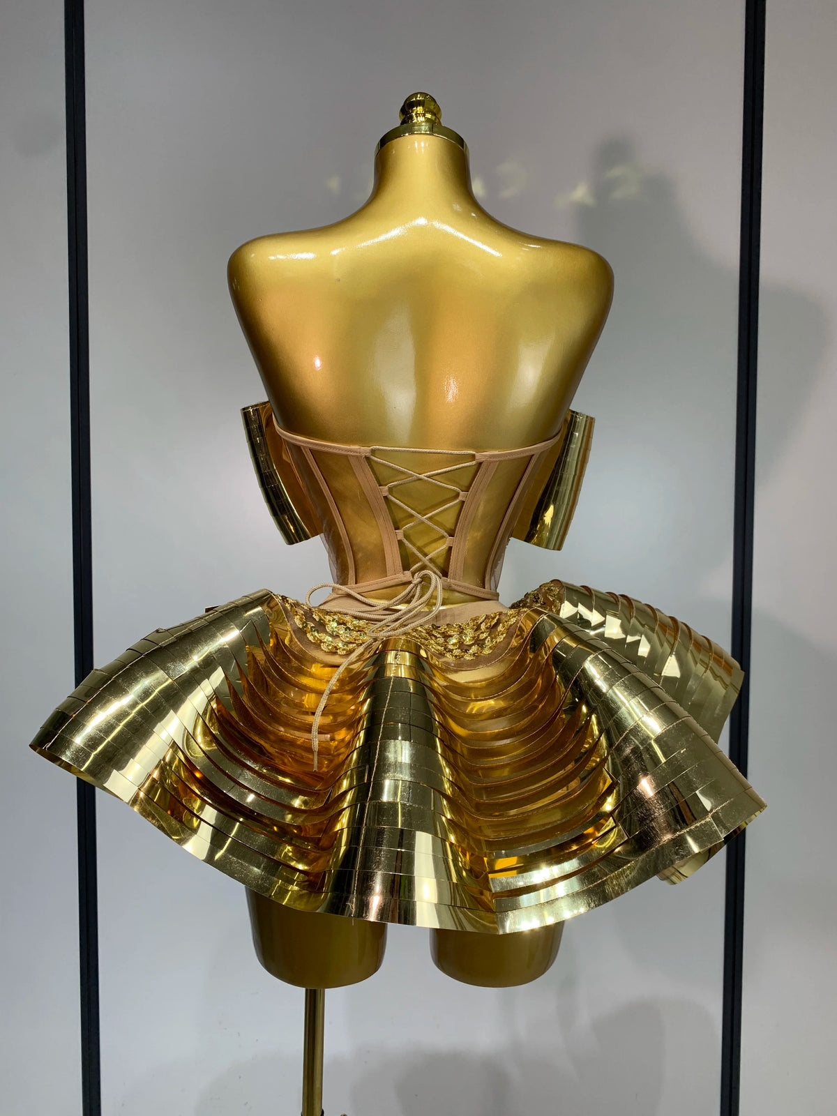 Women Silver Sequins Two Piece Stage Costume