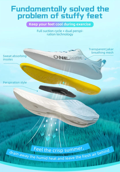 ONEMIX Breathable Running Shoes for Men and Women