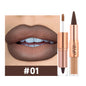 Waterproof Matte Black Lipstick and Lipgloss Duo