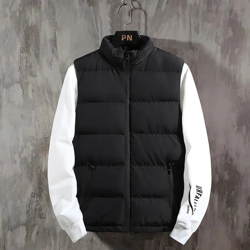 Men's Waterproof Sleeveless Vest Jacket for Winter