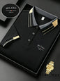 Men's Summer Casual Polo Shirt with Horse Embroidery