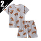 Children's Casual Joker Bear Print Pajama Set