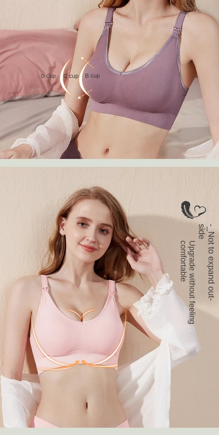 Wire-free Nursing Bra for Maternity Women in Natural Color