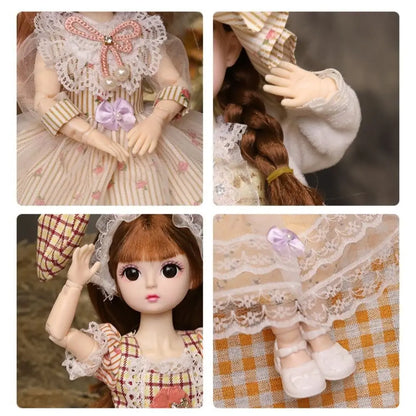 Plastic 30cm Movable Joint Doll with Music for Kids