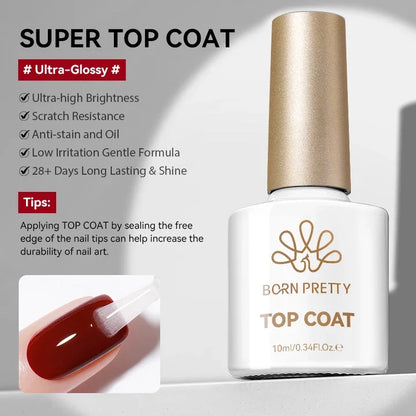BORN PRETTY 10ml Rubber Gel Top Coat for Nails