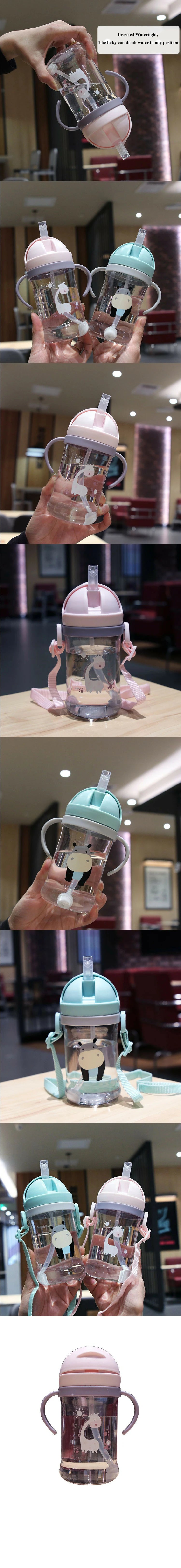Kids 350ml Leak Proof Sippy Cup with Gravity Ball Straw