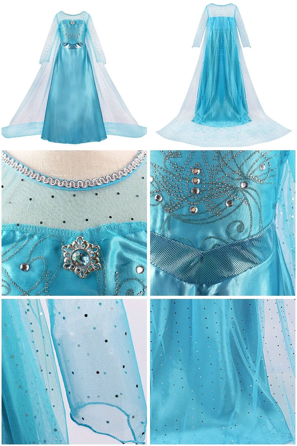 Kids Princess Dress Cinderella Cosplay Costume for Girls