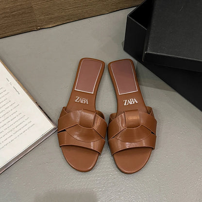 Summer Women's Solid Color PVC Slippers
