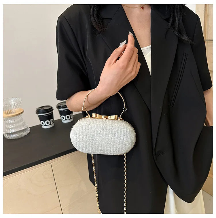 Luxury Sequined Hand-held Dinner Bag for Weddings