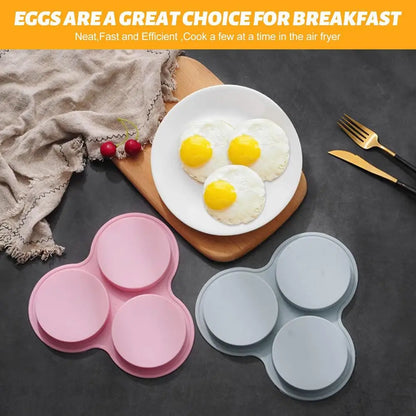 Silicone Air Fryer Egg Mold 3 Cavity Non-Stick