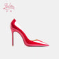 Black Patent Leather Pointed Toe High Heels
