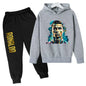 Ronaldo CR7 Print Hoodie and Pants Set for Children