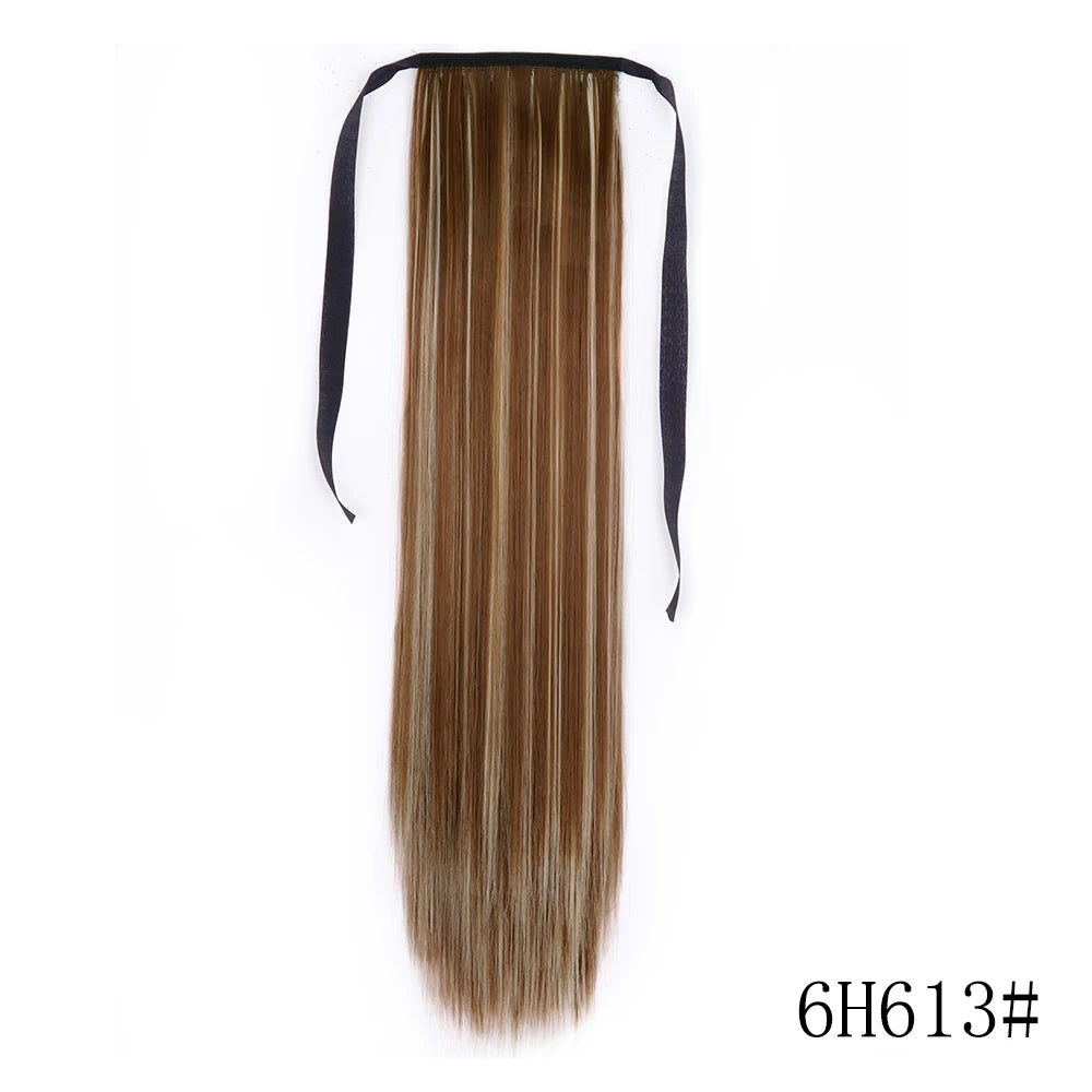 Long Straight Clip-in Ponytail Hair Extension Black