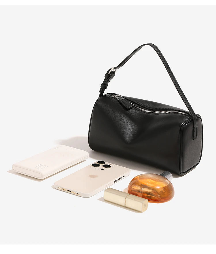 Soft Cowhide Mini Crossbody Bag with Split Leather
