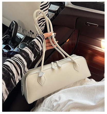 Vintage Cowhide Shoulder Bag for Women