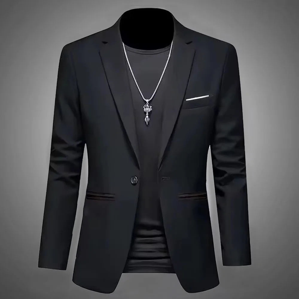Men's Slim Fit Non-Ironing Casual Suit Jacket