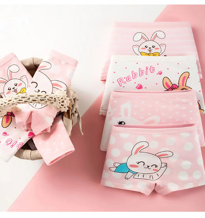 Summer Girl Cartoon Cotton Boyshorts Underwear Set