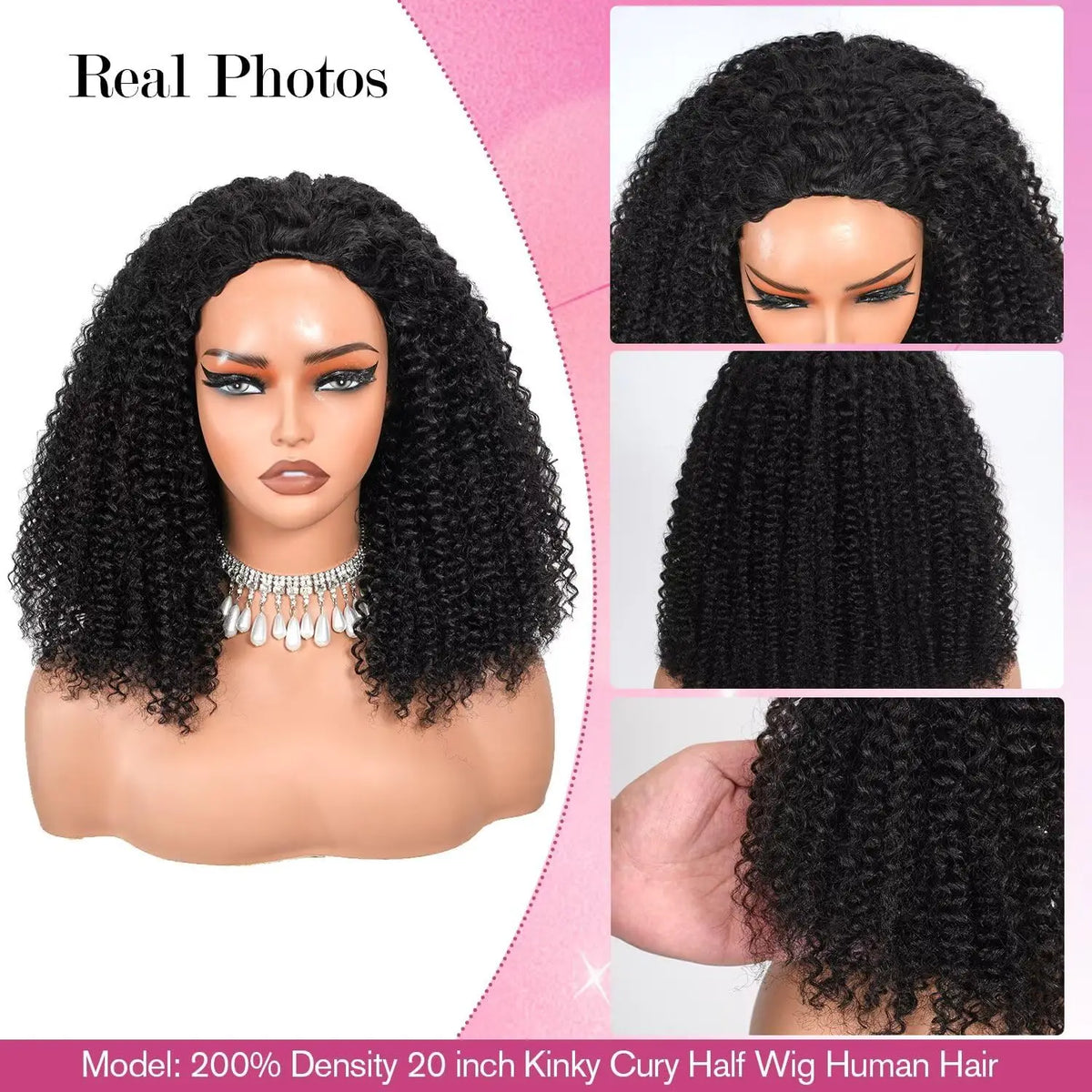 Deep Water Wave Human Hair Headband Wig 200% Density