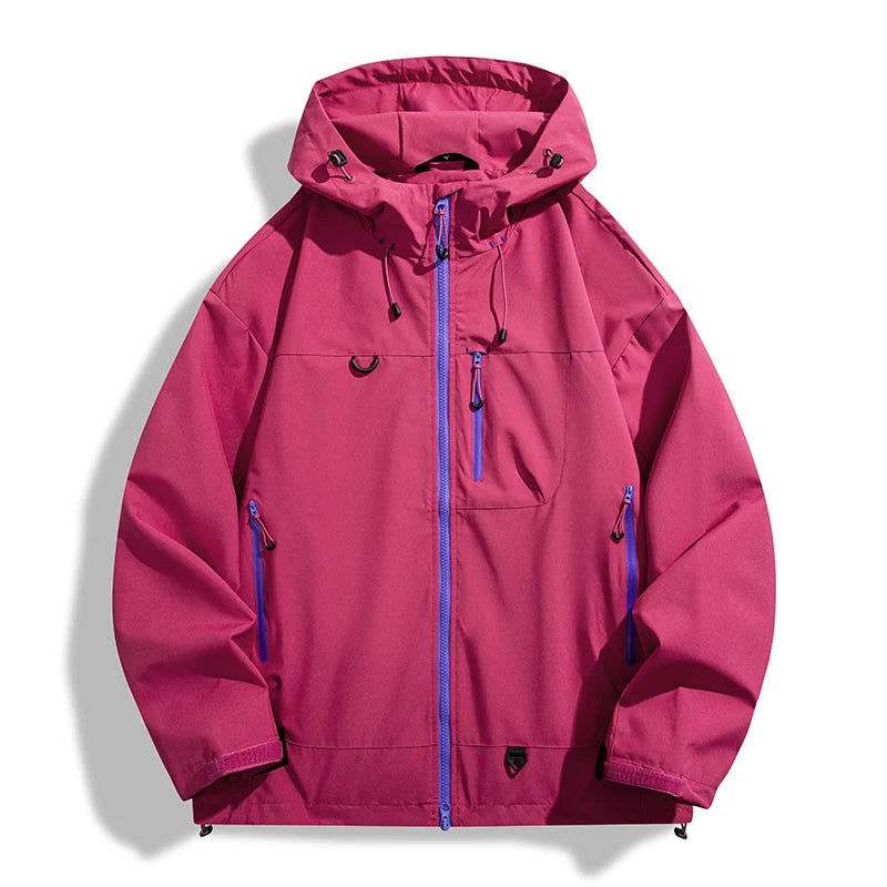 LNGXO Waterproof Windbreaker Jacket for Hiking and Camping