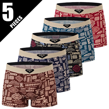 Men's Printed Fashion Boyshorts Plus Size Swim Trunks
