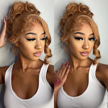 Ash Blonde Body Wave Lace Frontal Wig Human Hair