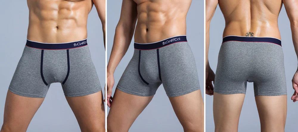 4pcs Cotton Boxer Shorts for Men Soft Underwear Set