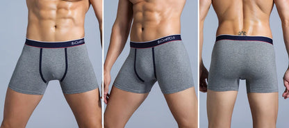4pcs Cotton Boxer Shorts for Men Soft Underwear Set