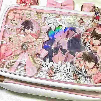 Y2K Transparent Bow Ita Bag Women Crossbody Handbag