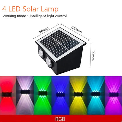 Solar Wall Lamp Waterproof Outdoor Garden Light