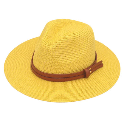 Straw Panama Sun Hat for Women Beach Leisure