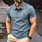 Men's Short Sleeve Polo Shirt Cotton Embroidery Casual