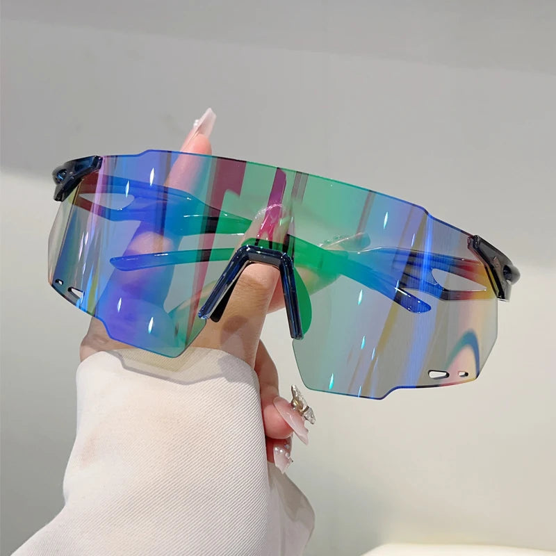 KAMMPT Rimless Oversized Sports Sunglasses